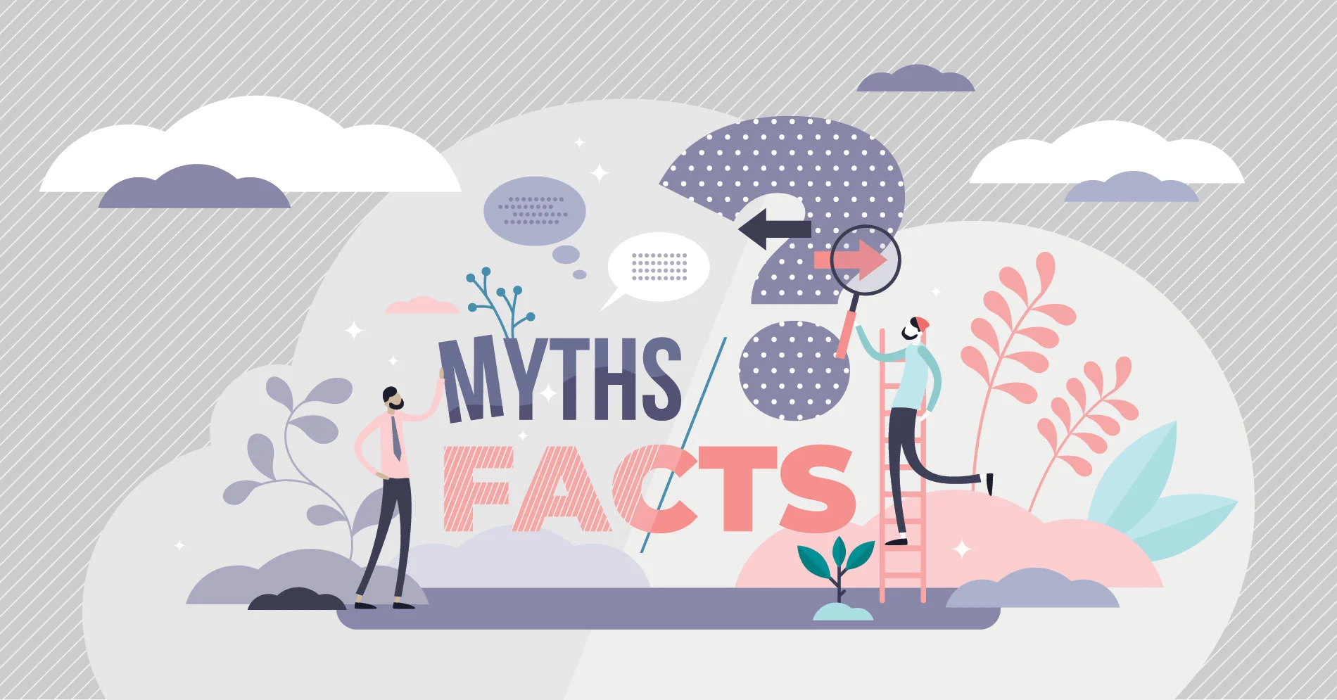 Illustration of Myth and Facts in Mental Health