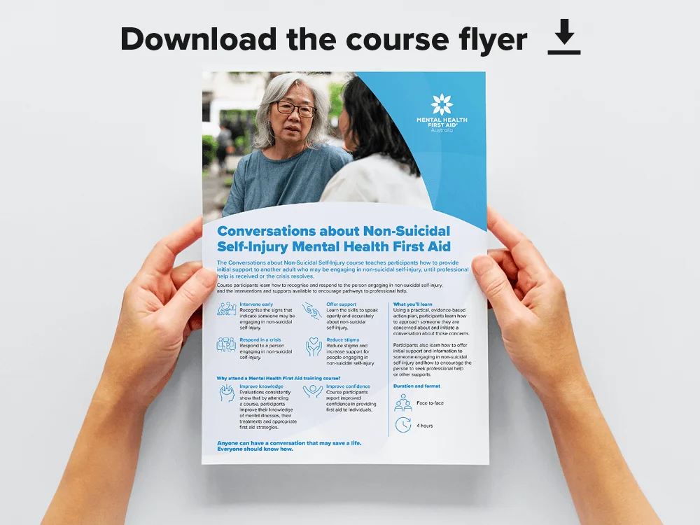 Conversations About Non-Suicidal Self Injury-Course Flyer