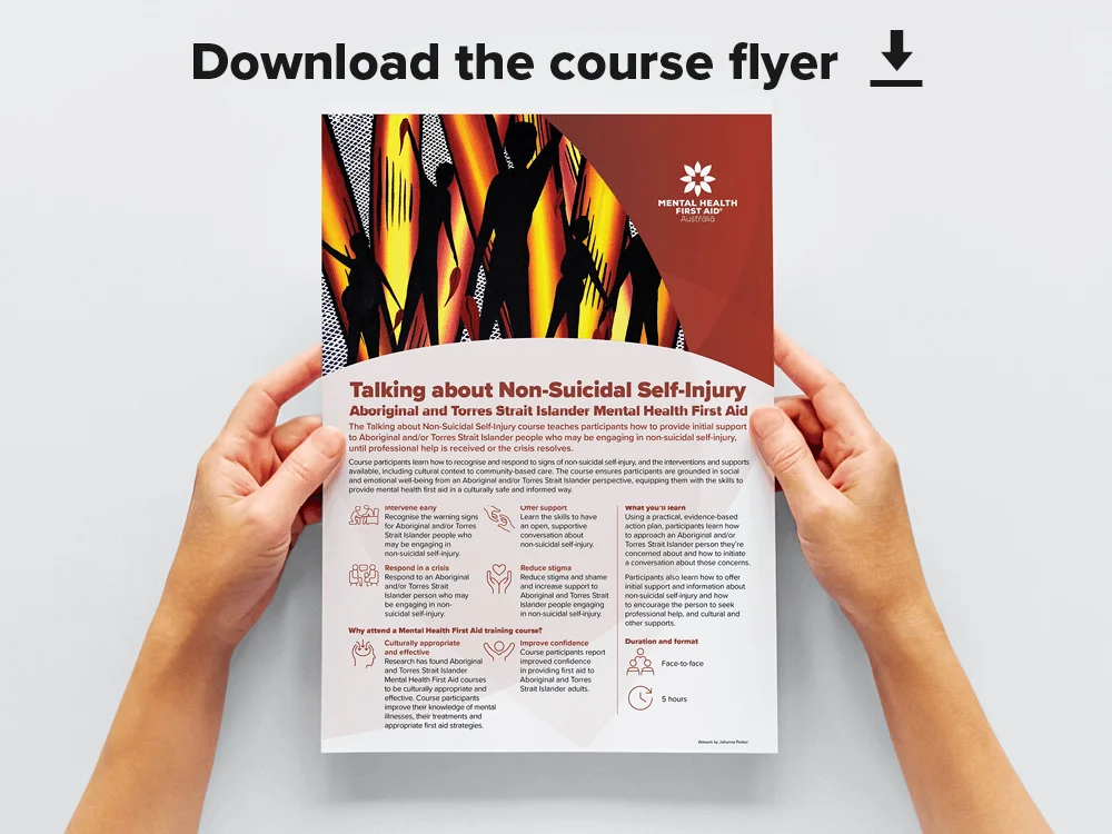 Talking About Non Suicidal Self Injury Course Flyer